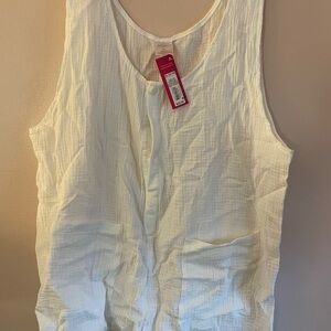 Xhilaration White Textured Tank Top